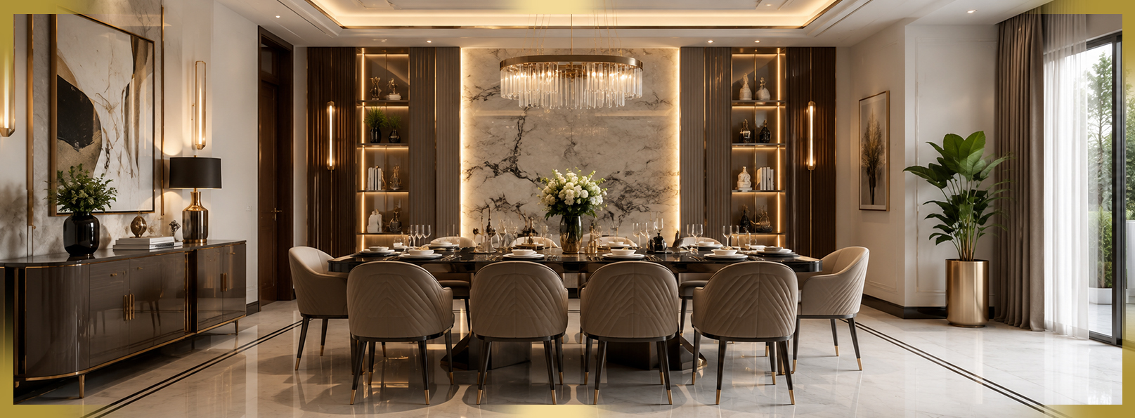 Atmospheric interior with layered textiles and soft evening light